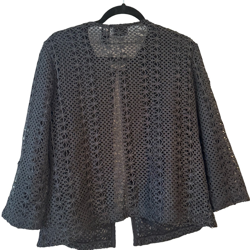 Chico's Crochet Open-Front Cardigan